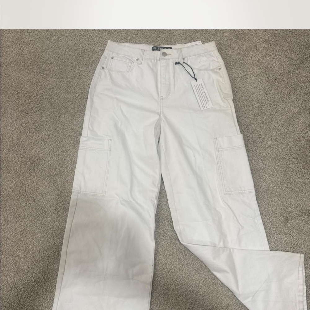 Women's White Cargo Jeans